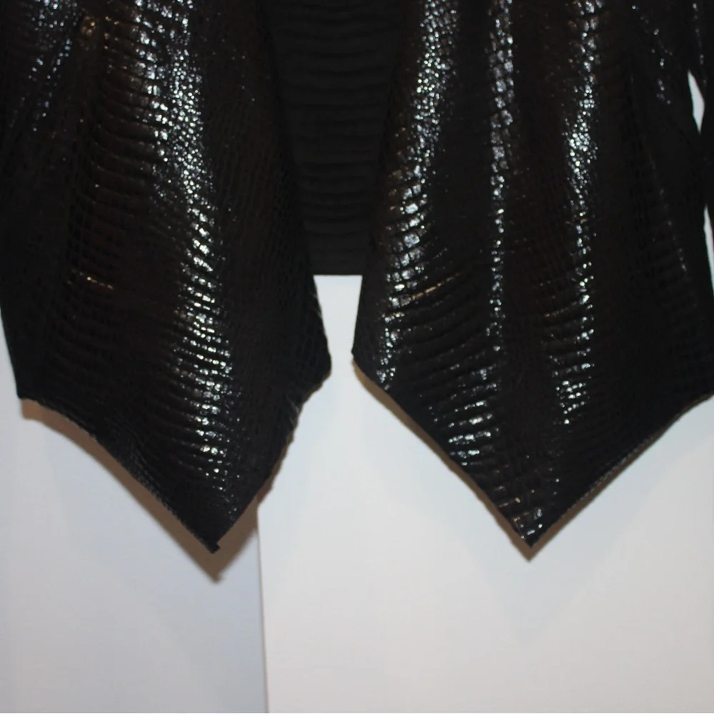 Blank NYC “Iron Girl” Croc-Embossed Faux Leather Jacket — NYC, Size XS - Picture 2 of 7